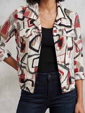 À La Carte Abstract Patterned Jacket